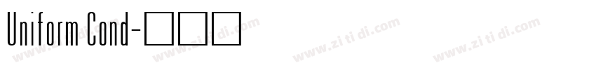 Uniform Cond字体转换